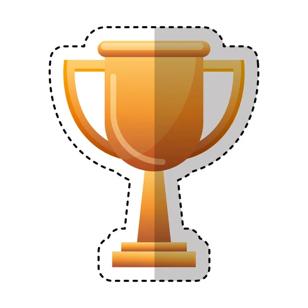 Trophy award isolated icon — Stock Vector