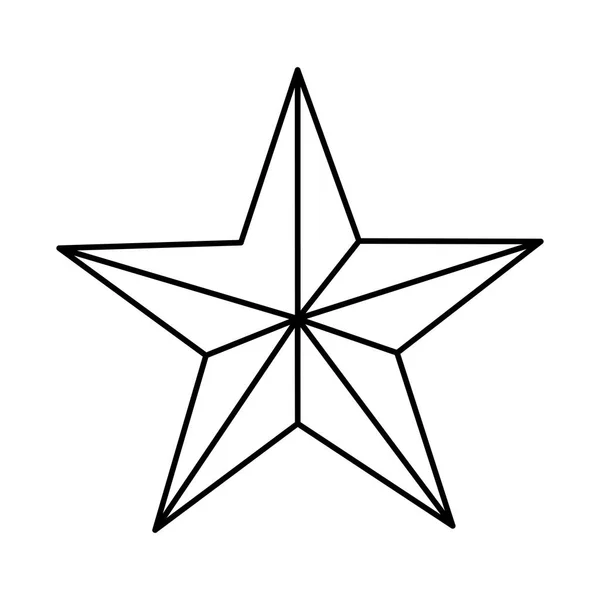 Godło gwiazda ikona na białym tle — Wektor stockowy