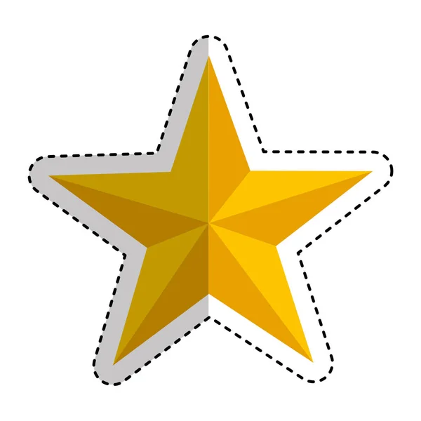 Ícone de estrela emblema isolado — Vetor de Stock