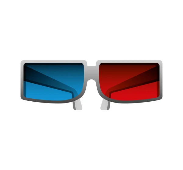 3D-Brille isoliertes Symbol — Stockvektor