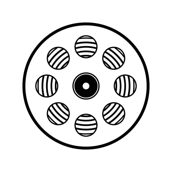 Enregistrement de bobine icône isolée — Image vectorielle