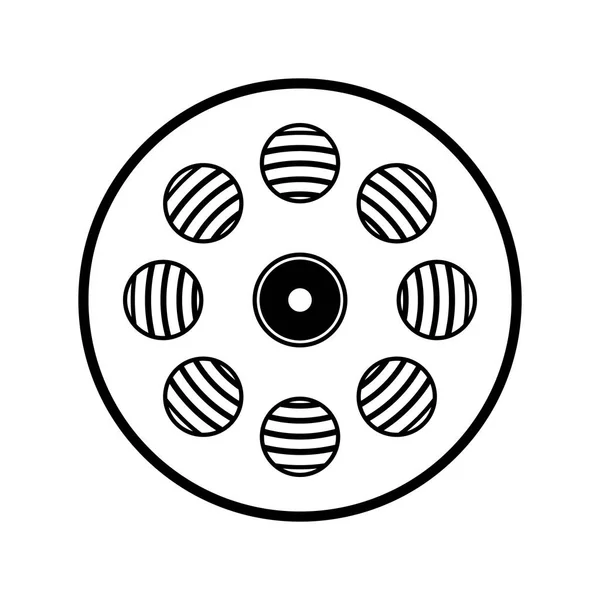 Reel tape geïsoleerde verslagpictogram — Stockvector