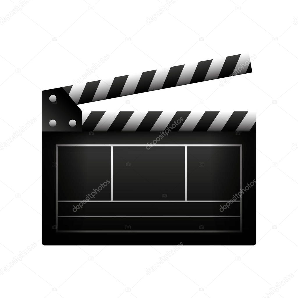 video clapperboard isolated icon