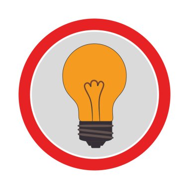 Ampul Işık izole simgesi