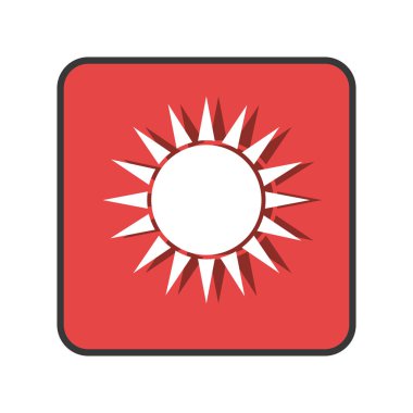 Yaz güneş amblemi izole simgesi