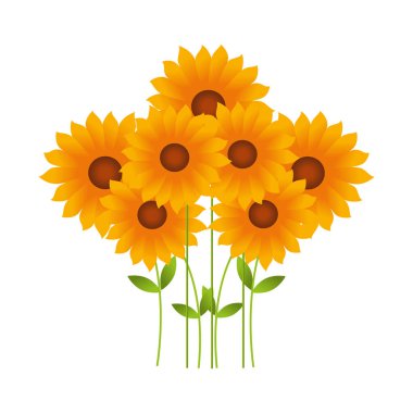 Sevimli çiçek dekorasyon simgesi