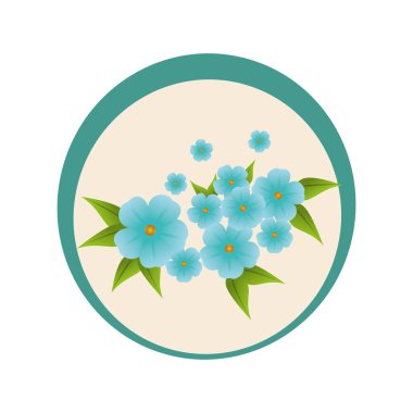 Sevimli çiçek dekorasyon simgesi