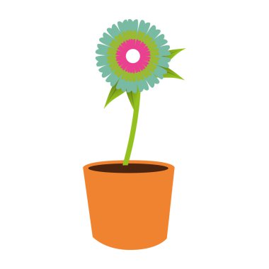 çiçek pot dekoratif simgesi