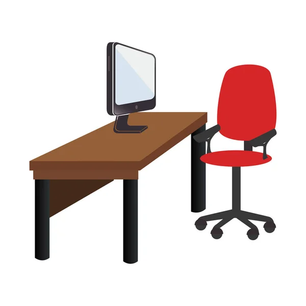 Accesorios de trabajo iconos planos — Vector de stock