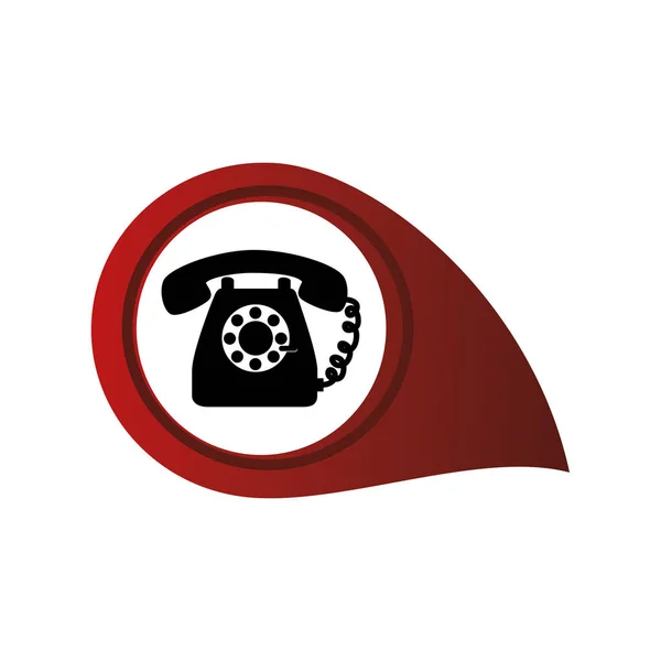 Icono del botón de servicio telefónico — Archivo Imágenes Vectoriales