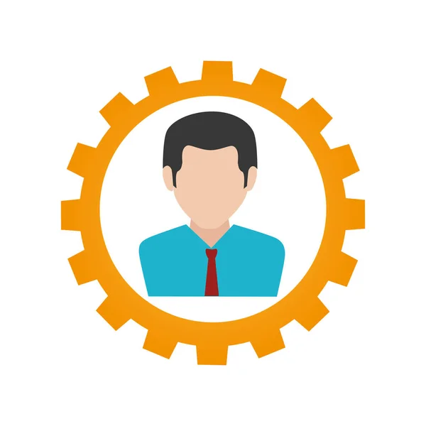 Üzletember karakter avatar ikon — Stock Vector