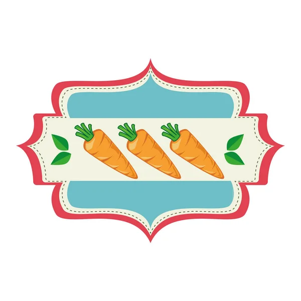 Siegel für frische Gemüseprodukte — Stockvektor
