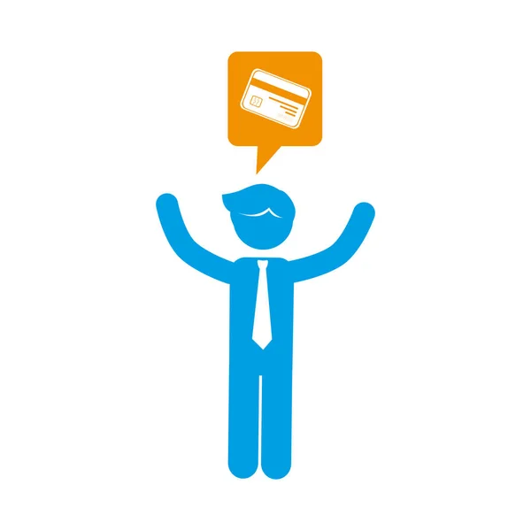 Üzletember karakter avatar ikon — Stock Vector