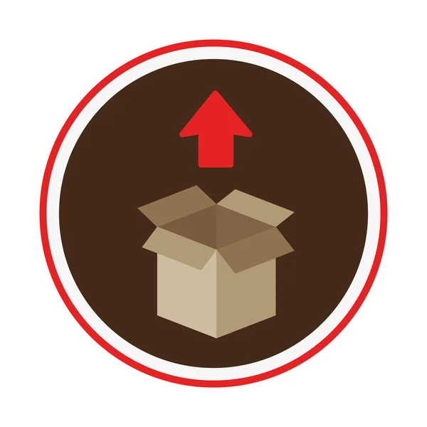 Vak karton verpakking pictogram — Stockvector