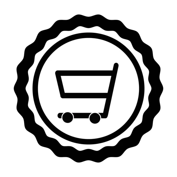 Carrito de compras icono comercial — Vector de stock