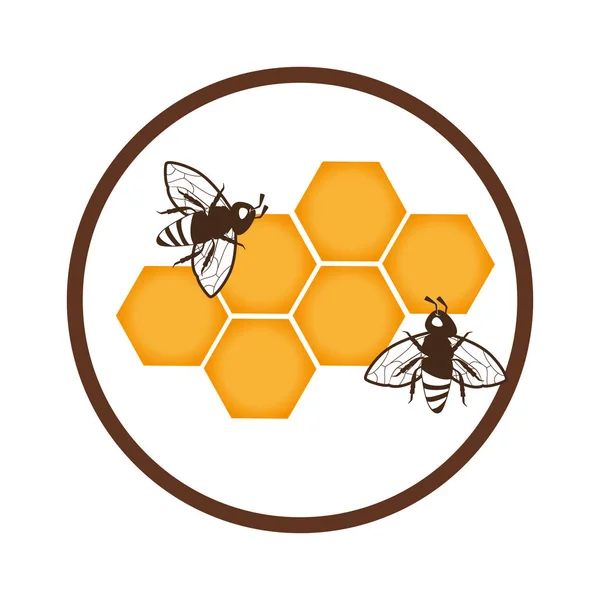 蜜蜂自然产品图标 — 图库矢量图片