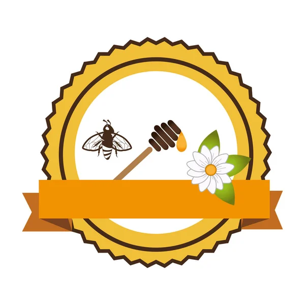 Значок натурального продукту бджоли — стоковий вектор