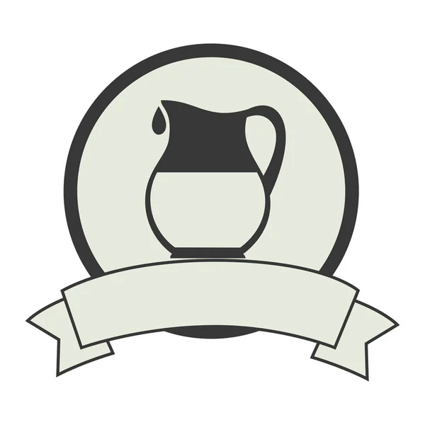 Melk jar geïsoleerde pictogram — Stockvector