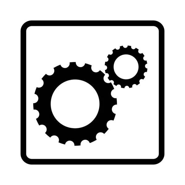 Versnelling machine geïsoleerd-symbool — Stockvector