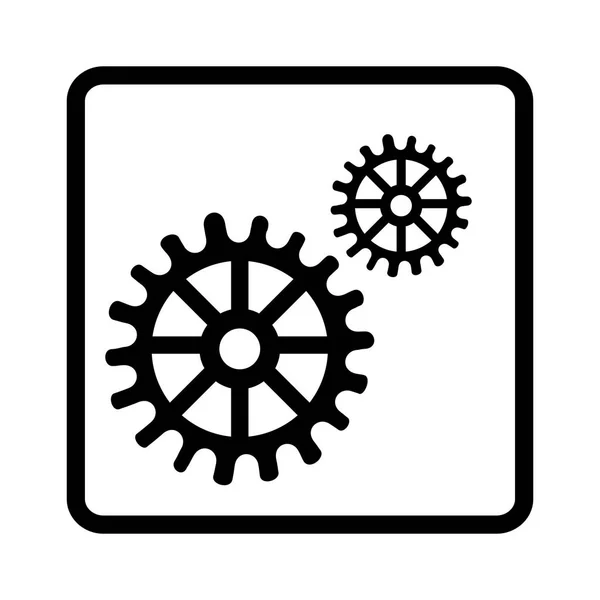 Gear machine isolated icon — Stock Vector
