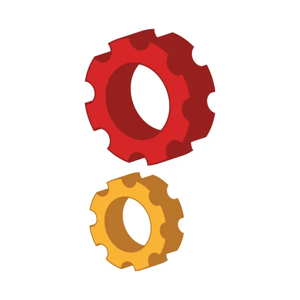 Gear machine isolated icon — Stock Vector