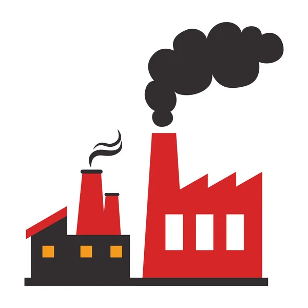 Industria de la planta aislado icono — Vector de stock