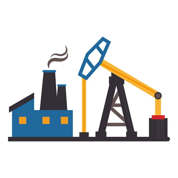 Plant industrie geïsoleerde pictogram — Stockvector