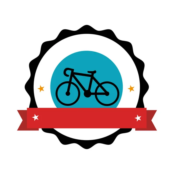 Ποδήλατο αθλητισμού έμβλημα εικονίδιο — Διανυσματικό Αρχείο