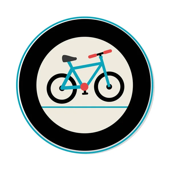 Fiets sport embleem pictogram — Stockvector