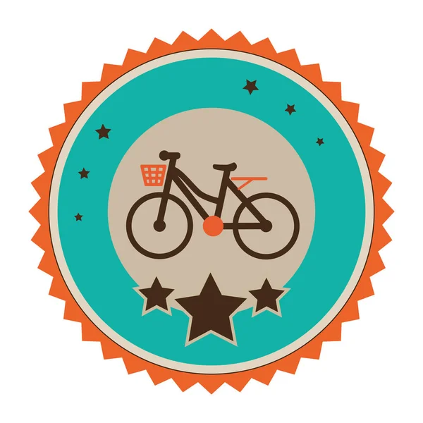 Vélo sport emblème icône — Image vectorielle