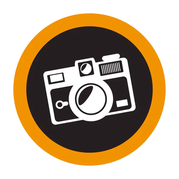 Cámara fotográfica aislado icono — Vector de stock