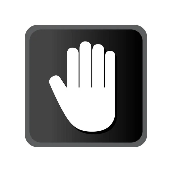 Ikona zastavení symbol ruky — Stockový vektor