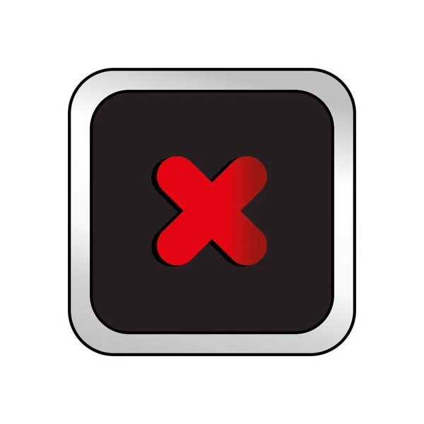 Escudo com x ícone isolado — Vetor de Stock