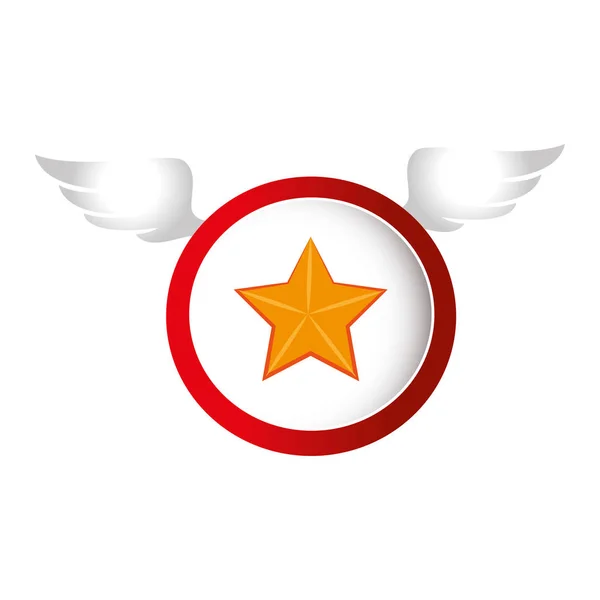 Estrella con alas icono — Archivo Imágenes Vectoriales
