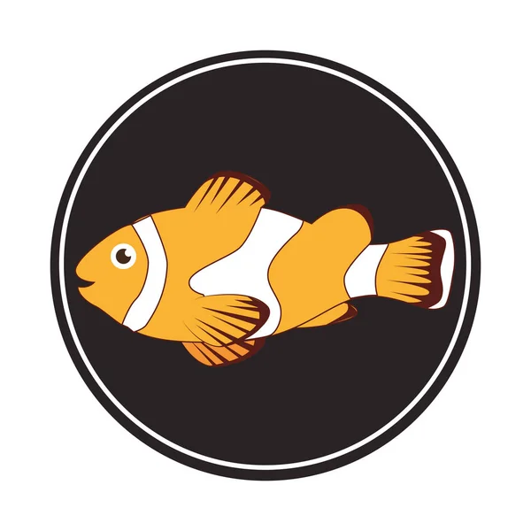 Symbol für Meeresfische — Stockvektor