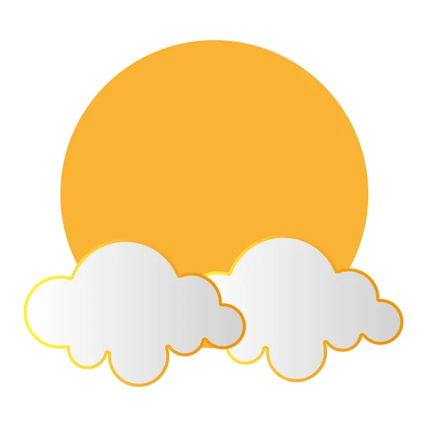 夏天太阳徽孤立的图标 — 图库矢量图片