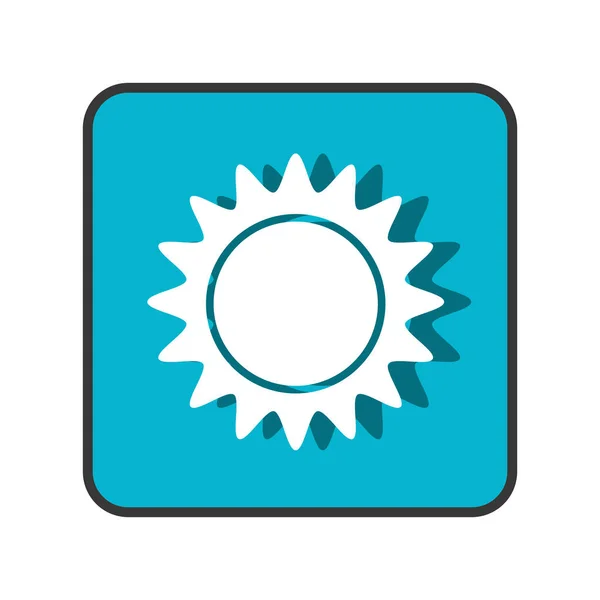 Sol de verão emblema ícone isolado —  Vetores de Stock