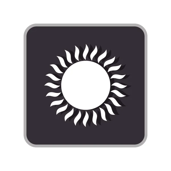 Summer sun emblem isolated icon — Stock Vector