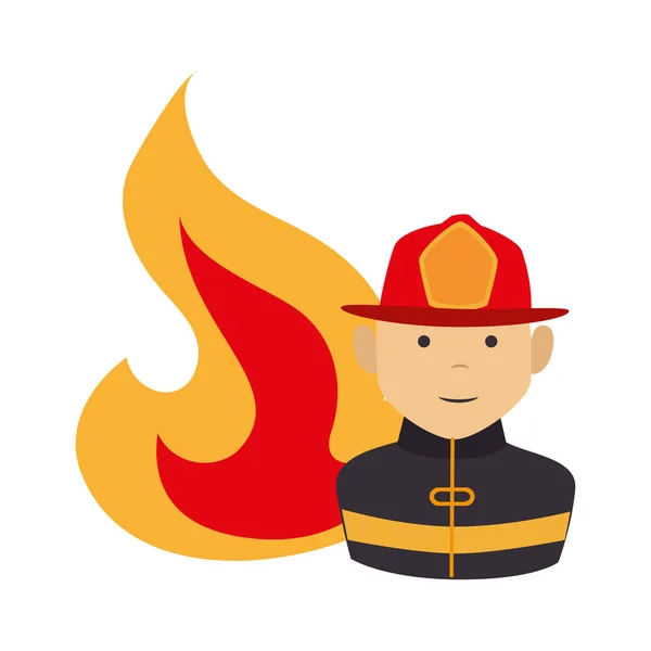 Oheň plamen izolované ikona — Stockový vektor
