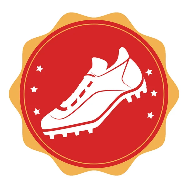 Значок спортивної емблеми бейсбольного взуття — стоковий вектор