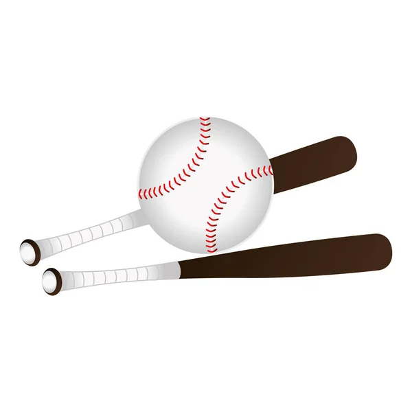 Icona dell'emblema dell'attrezzatura sportiva da baseball — Vettoriale Stock