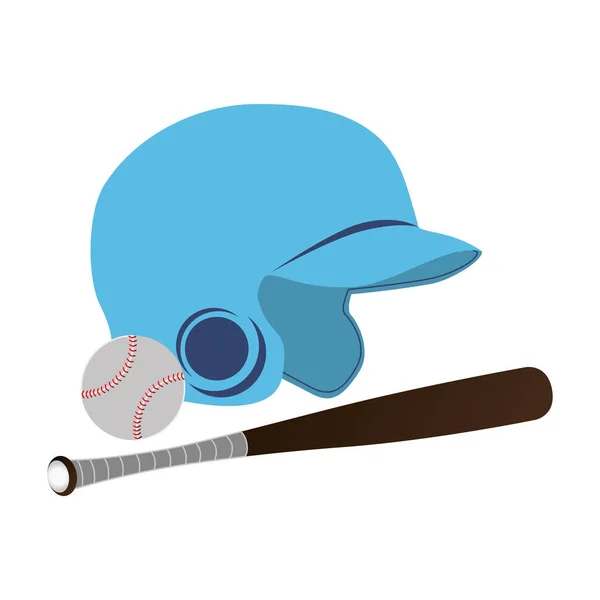 Baseball sport equipment emblem icon — Stock Vector