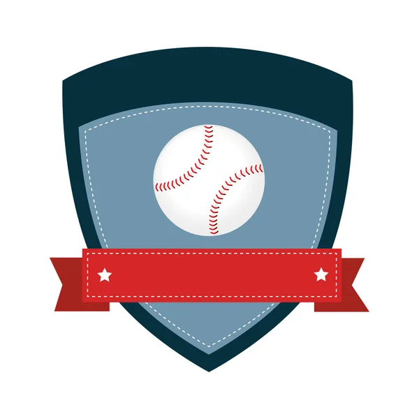 Icona dell'emblema dell'attrezzatura sportiva da baseball — Vettoriale Stock