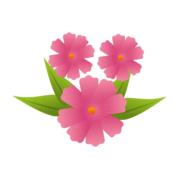 Cute flower decoration icon — Stock Vector