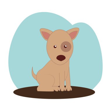 sevimli köpek maskot simgesi