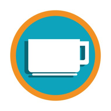 Kahve fincanı izole edilmiş ikon içer