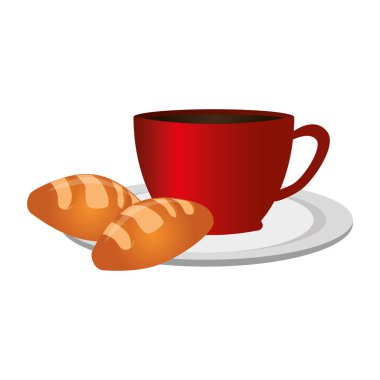 Kahve fincanı izole edilmiş ikon içer