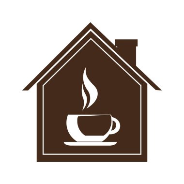 Kahve fincanı izole edilmiş ikon içer