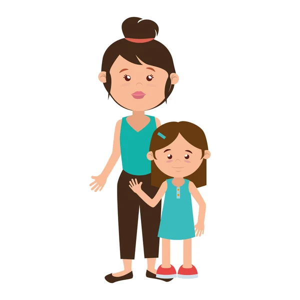 Familieleden karakter pictogram — Stockvector