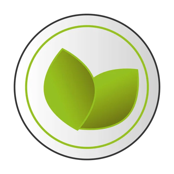 Feuillets écologie végétale symbole — Image vectorielle